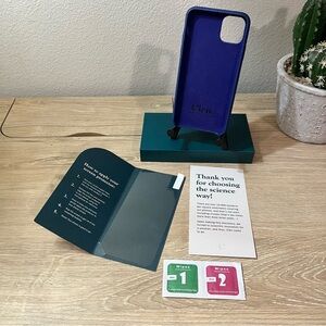 CLEN Leather iPhone 11 Case w/ Antimicrobial Coating + Screen Protector NEW